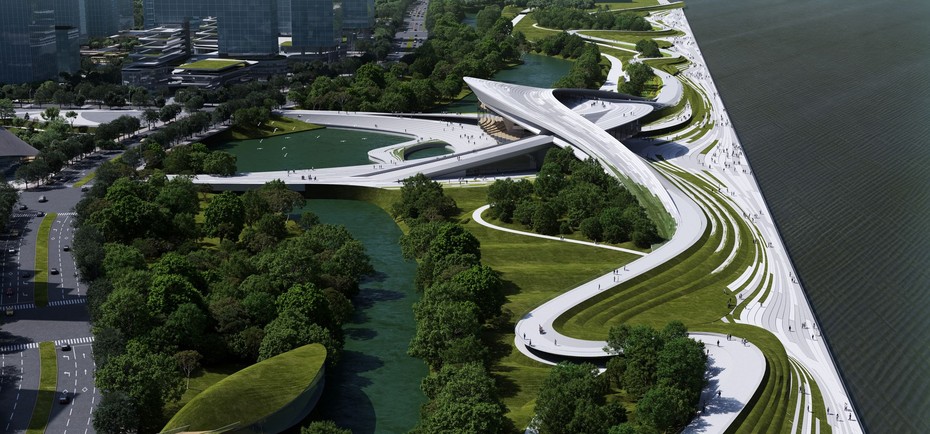 Музей Hangzhou Qiantang Bay Art Museum вид первый