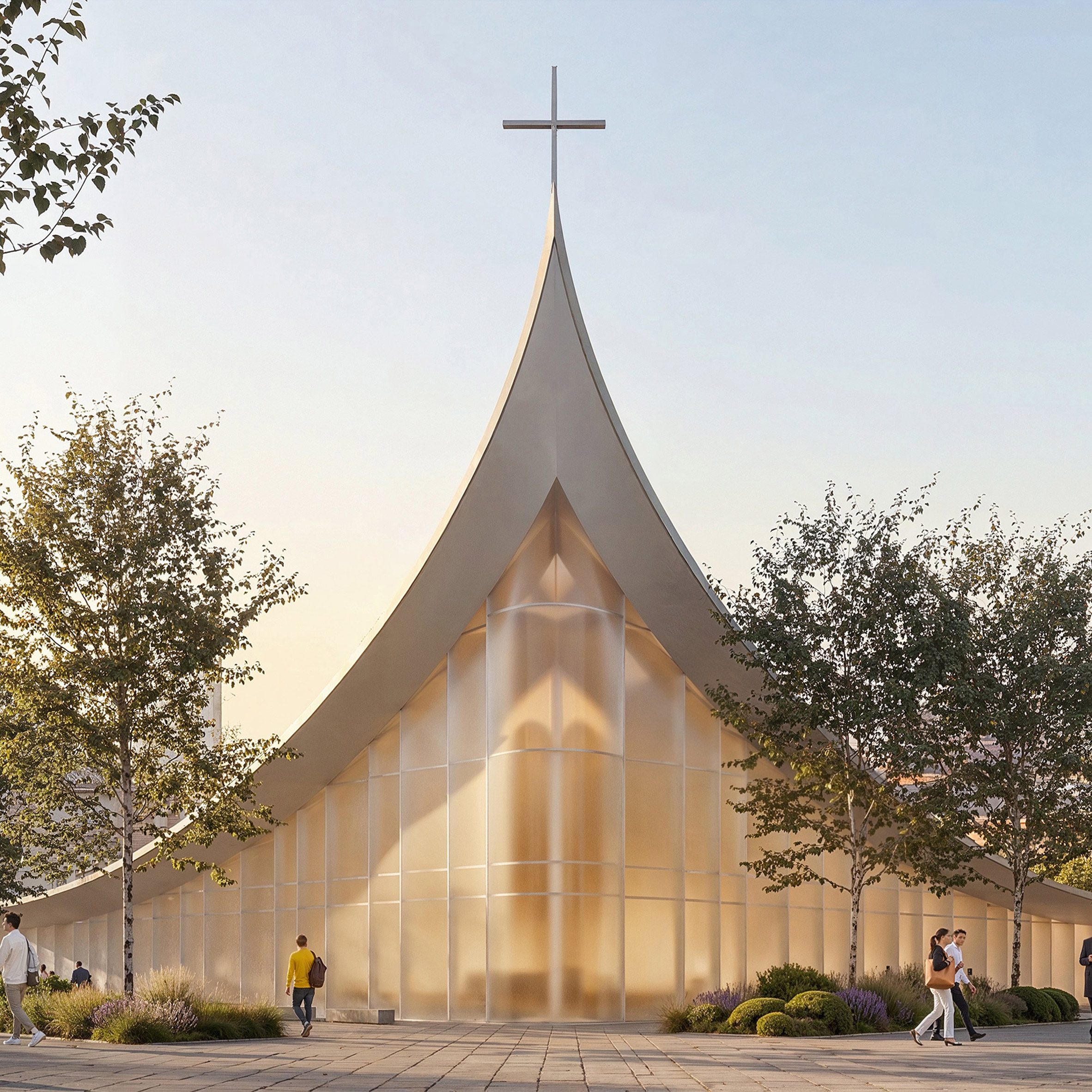 Stefano Boeri Architetti представила проект монастыря в Милане с крышей в форме паруса