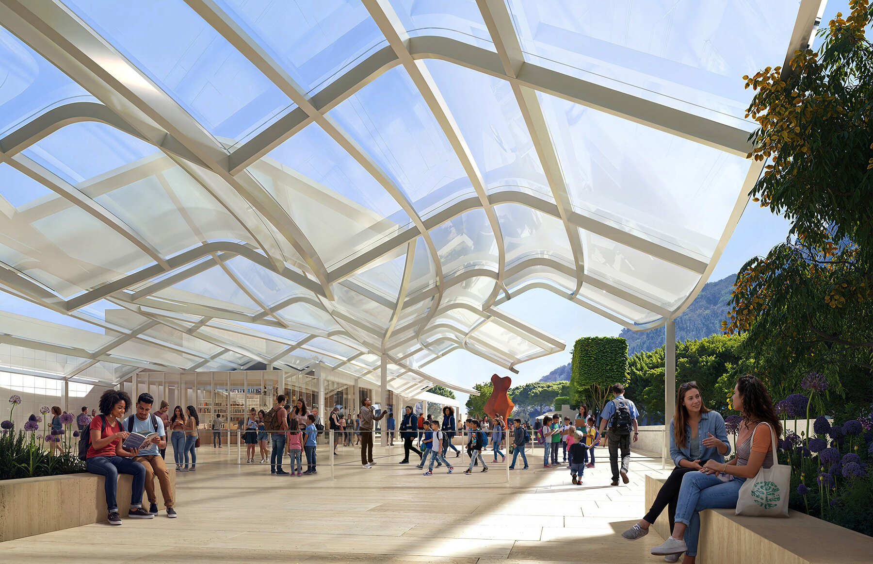 Gehry Partners и WHY Architecture готовят масштабную модернизацию Getty Center в Лос-Анджелесе