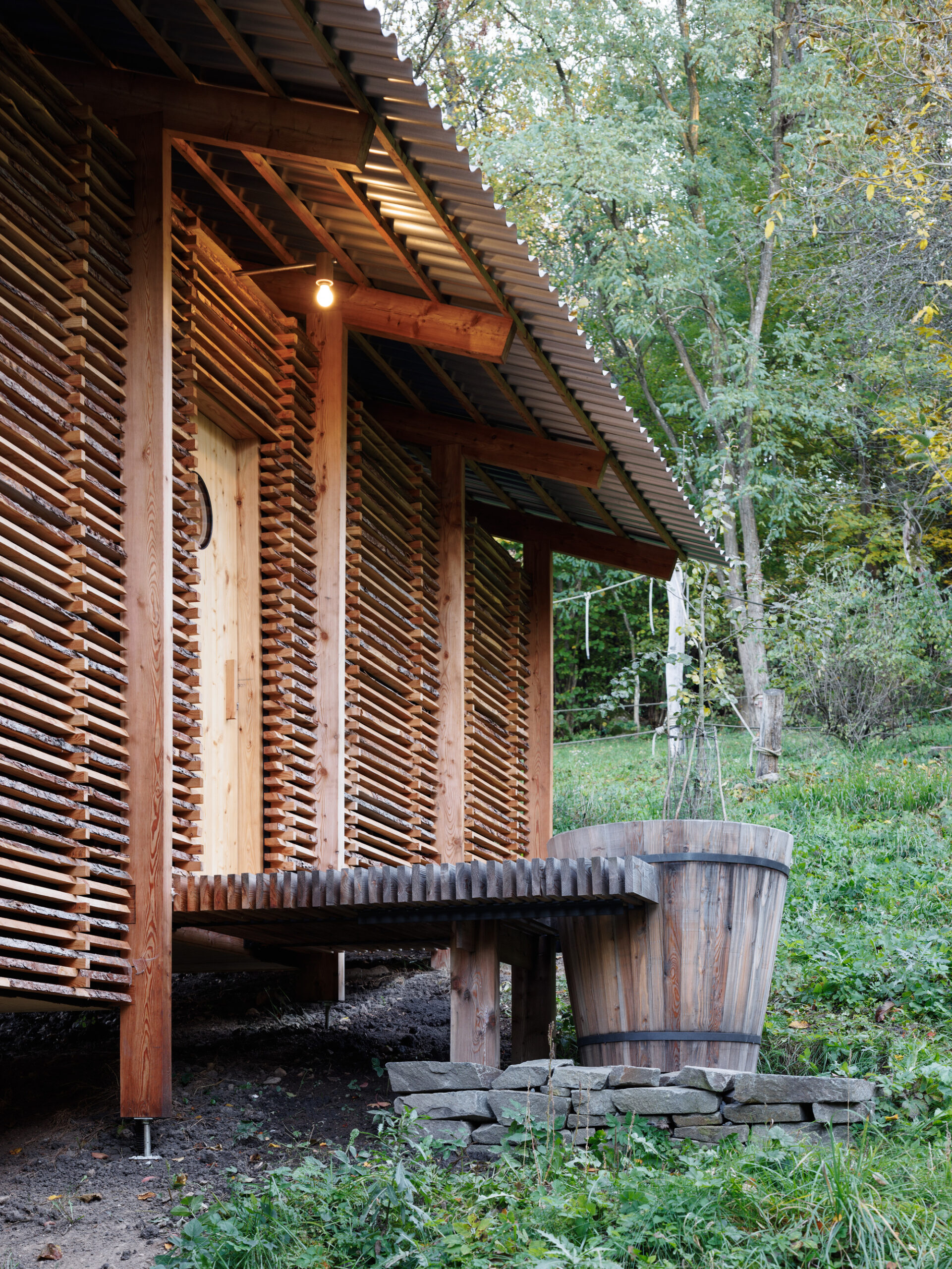 Wood-Stack Sauna Zaježová / Guča arch.