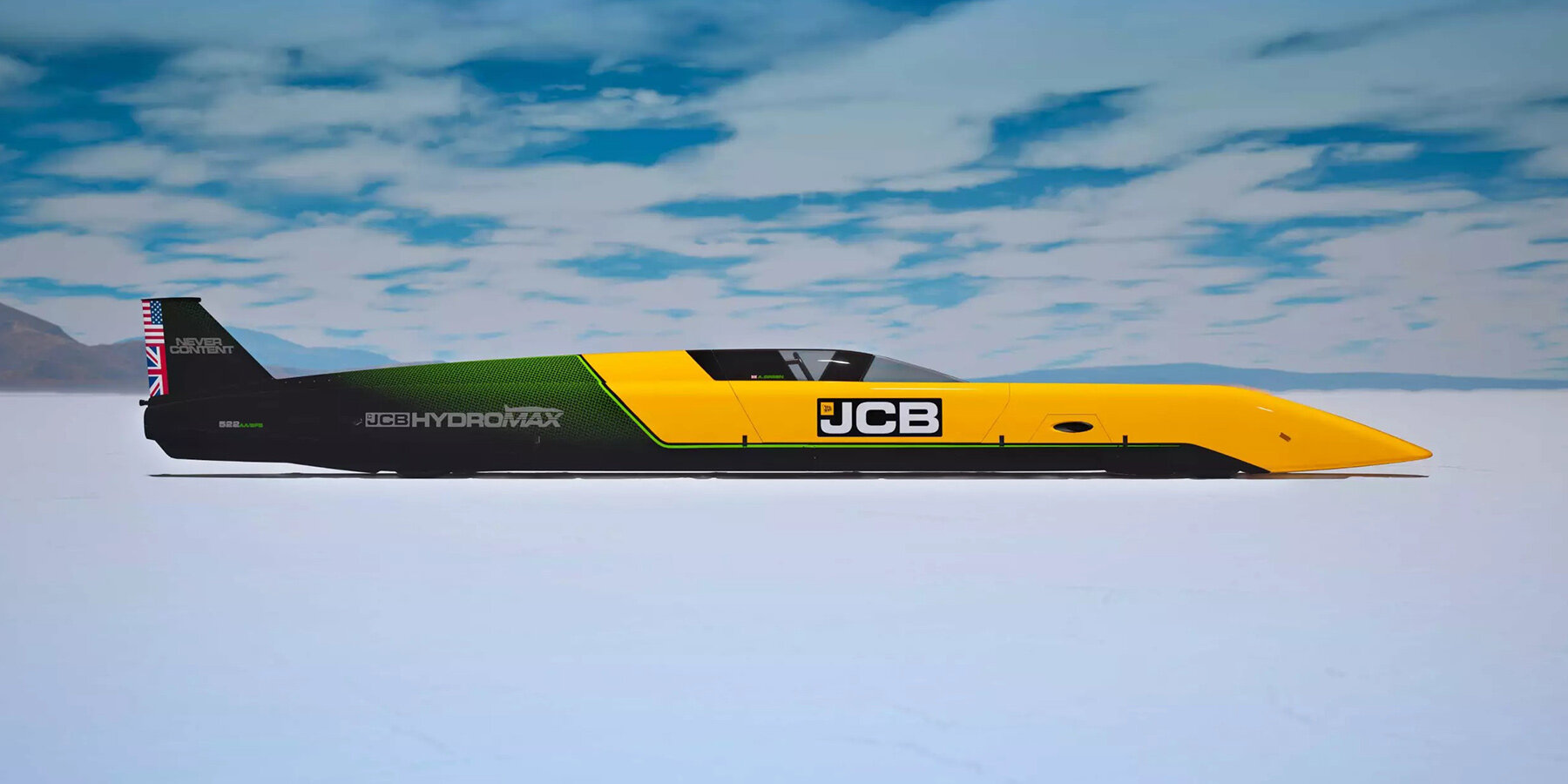 Hydromax от JCB: 1600-сильный водородный рекордный автомобиль для солончаков Бонневилля