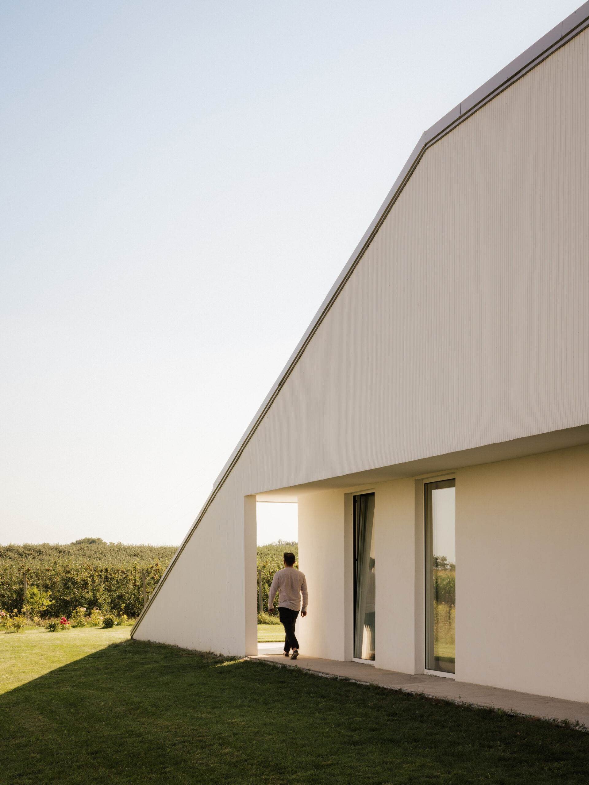 Slope House / SOURCE Architecture Studio — дом со скатной крышей, переходящей в рельеф