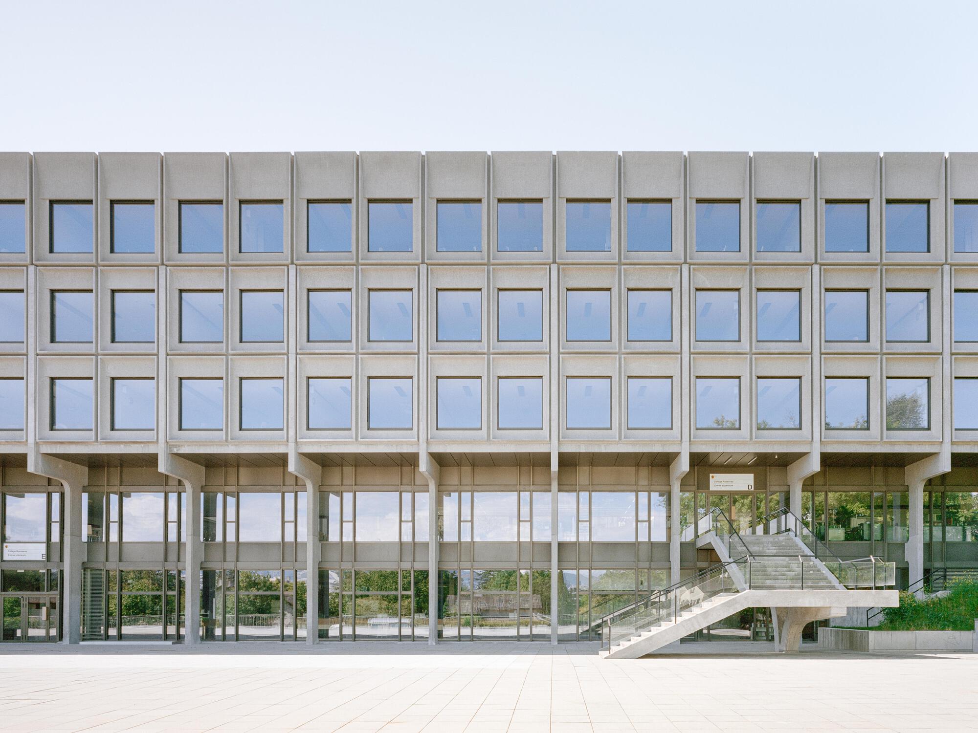 Вертикальное расширение и обновление Collège Rousseau / Burckhardt