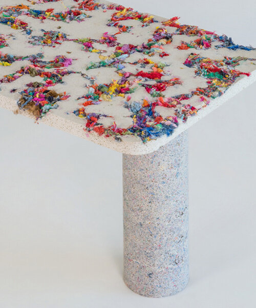 Chromaterico Textile Objects: коллекция мебели из искусственного камня на основе текстильных отходов