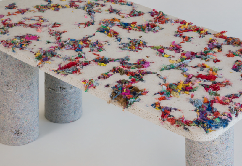 Chromaterico Textile Objects: коллекция мебели из искусственного камня на основе текстильных отходов