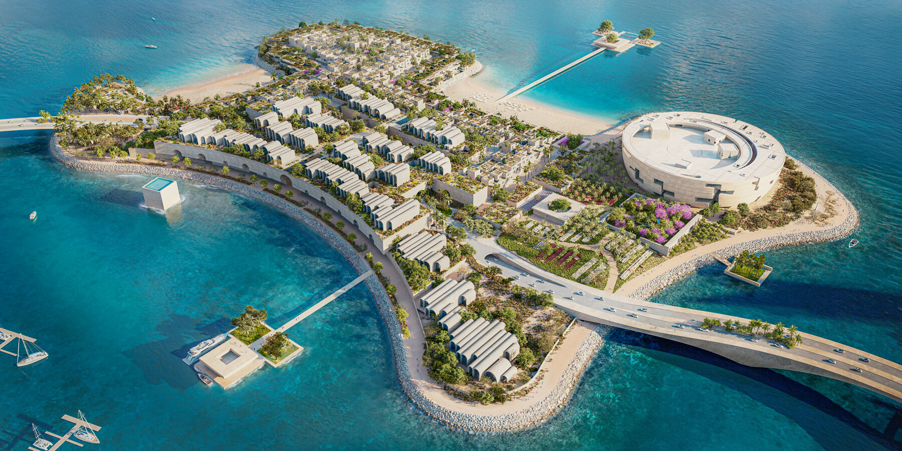 Herzog & de Meuron представили мастерплан Al Maha Island в Катаре