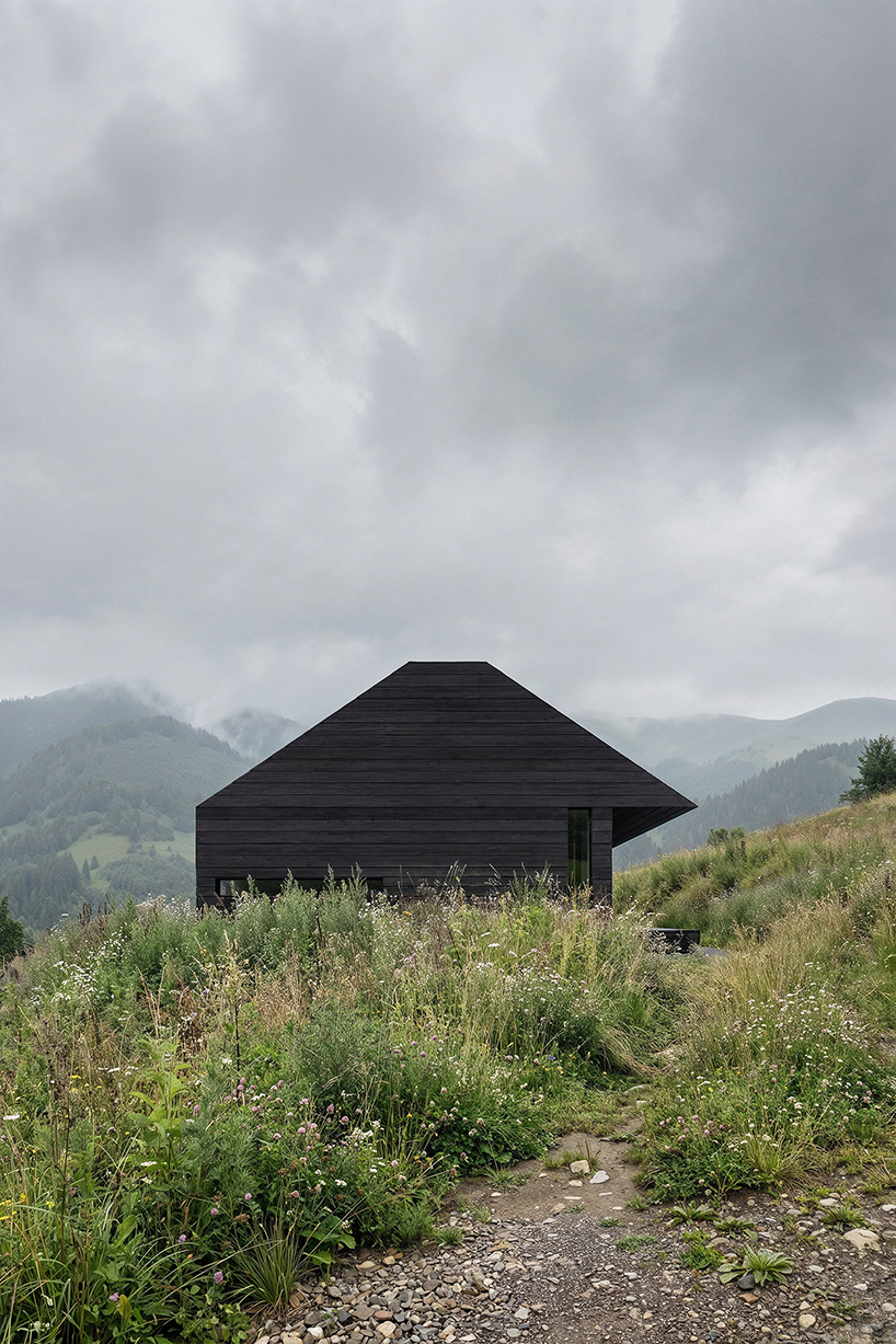 Monolithic Black Timber Retreat открывает виды на Карпаты