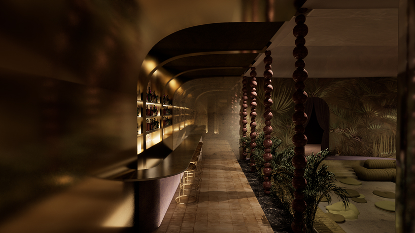 Layered narratives and immersive interiors compose a Thumbelina-inspired hotel