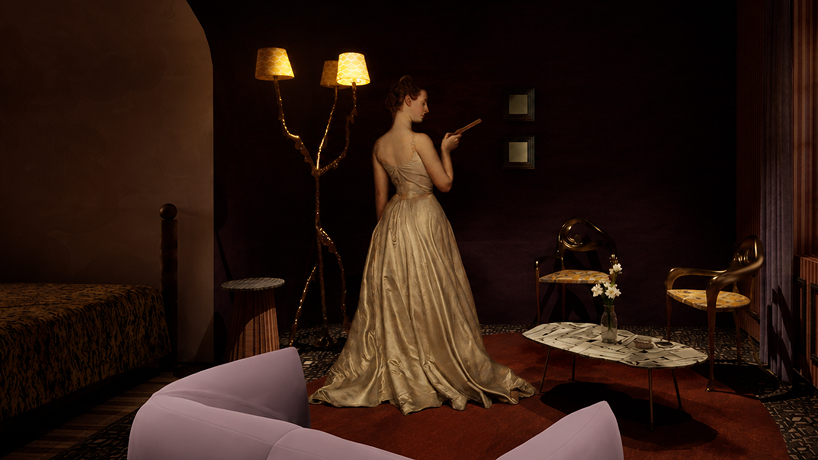 Layered narratives and immersive interiors compose a Thumbelina-inspired hotel