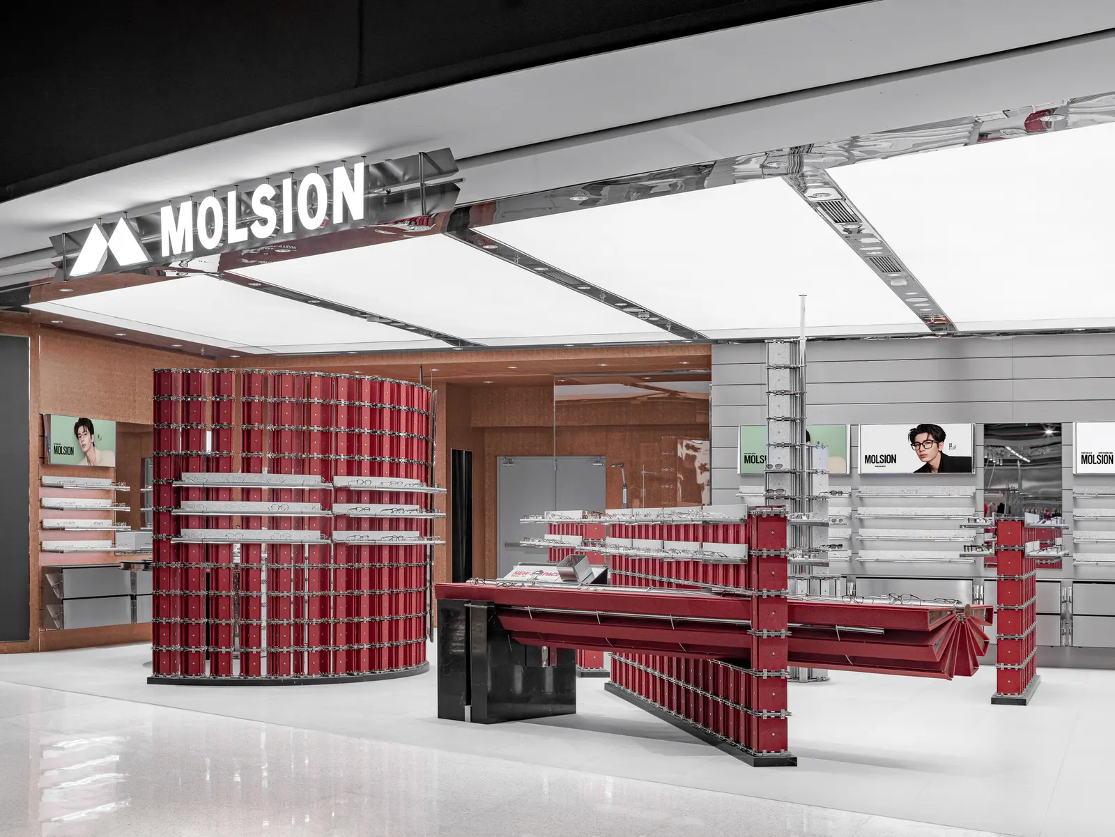 MOLSION Concept Store / Some Thoughts — концепт-магазин в Ухане, построенный на диалоге фетра и металла