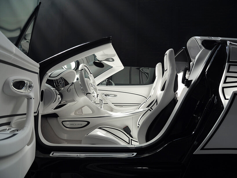 Bugatti вручную выводит цифровую графику на W16 Mistral Blanc Éternel