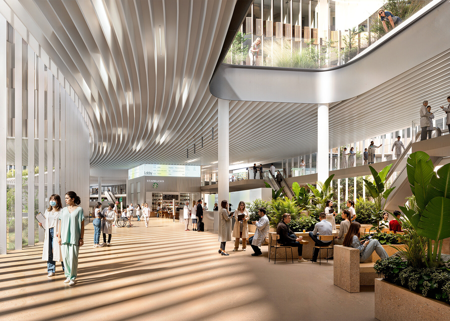 Carlo Ratti Associati и Park Associati спроектировали «больницу будущего» в Брешии с километровым садовым кольцом