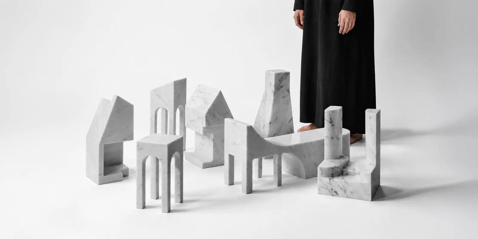 Eternal Structures: архитектурные объекты из цельного каррарского мрамора от Kfir Galatia Azulay