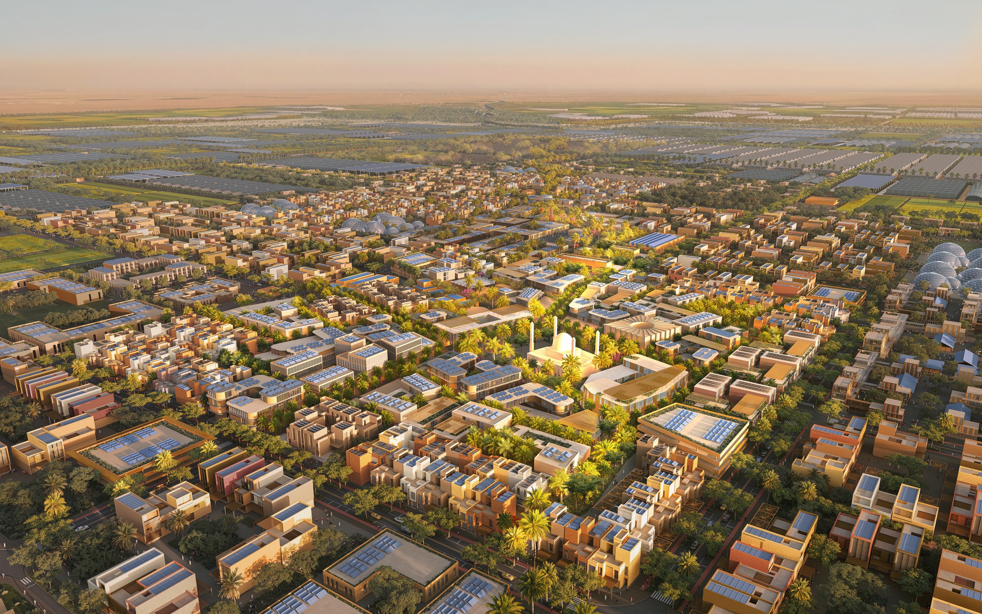 Foster + Partners представила мастер-план аграрного города на юге Омана