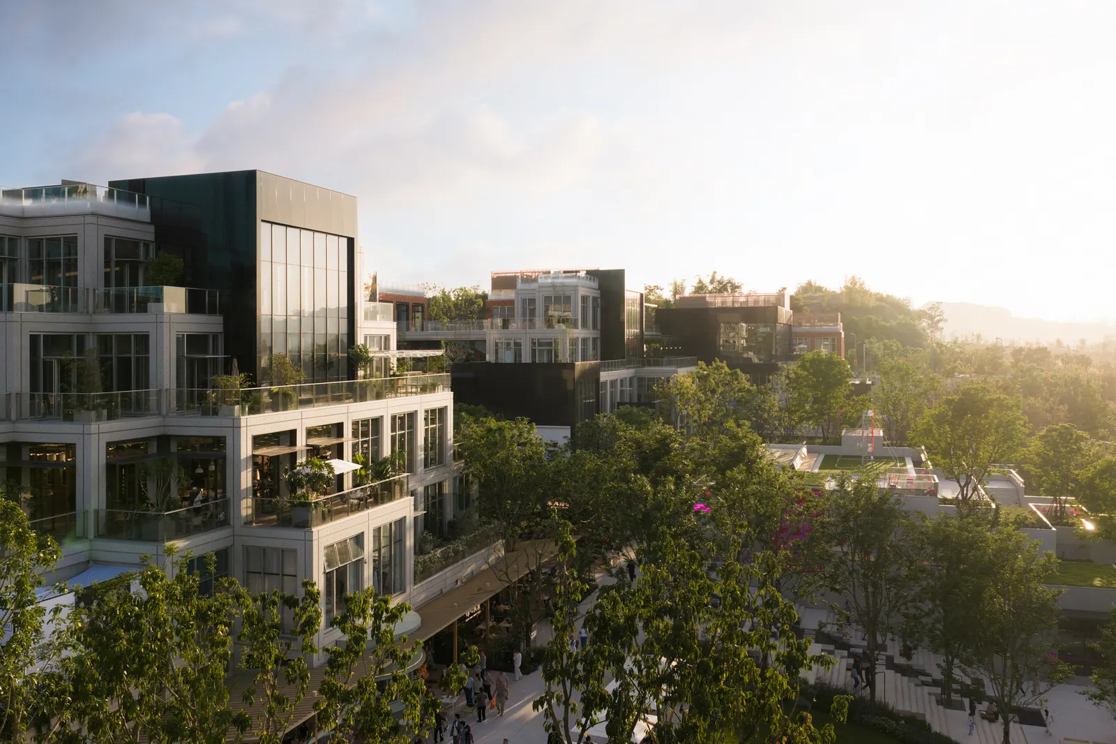 Green Heart Commercial Complex & A4X Art Center / E PLUS DESIGN — парк-интегрированный коммерческий комплекс в Чунцине