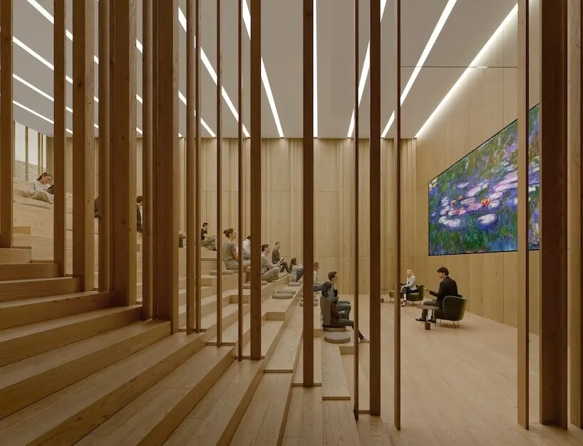 Kengo Kuma спроектировал культурный центр в Вербье с «крылатыми» деревянными крышами