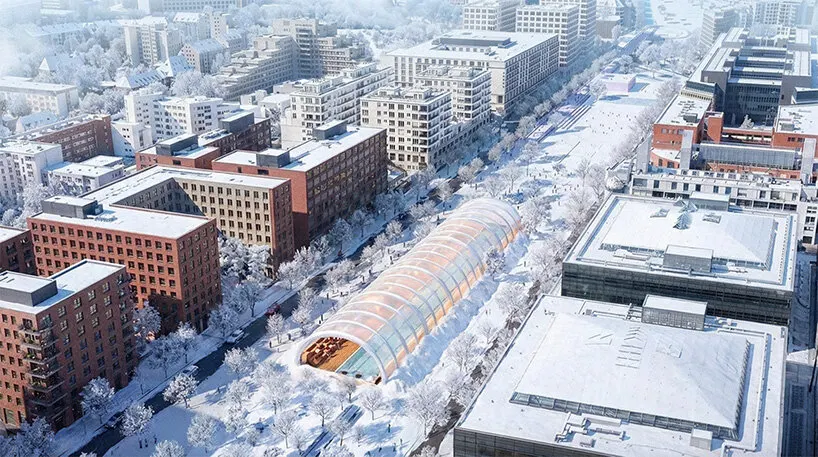 Kinzo предлагает 100-метровую плавательную дорожку через центр берлинского парка Tilla-Durieux