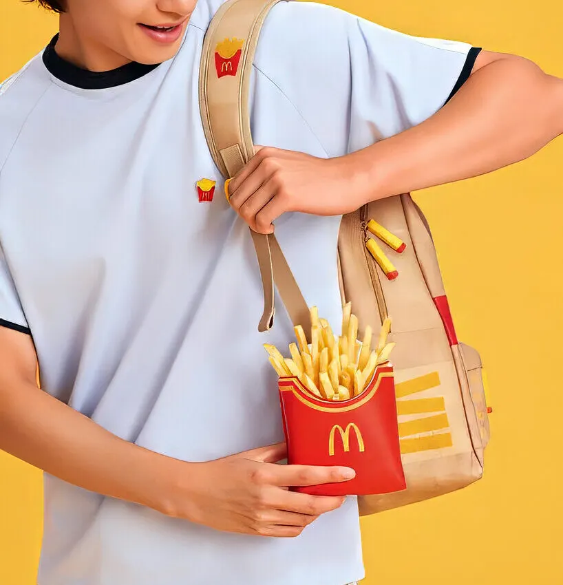 McDonald’s China превратил фанатский рюкзак с карманами для картофеля фри в лимитированный продукт