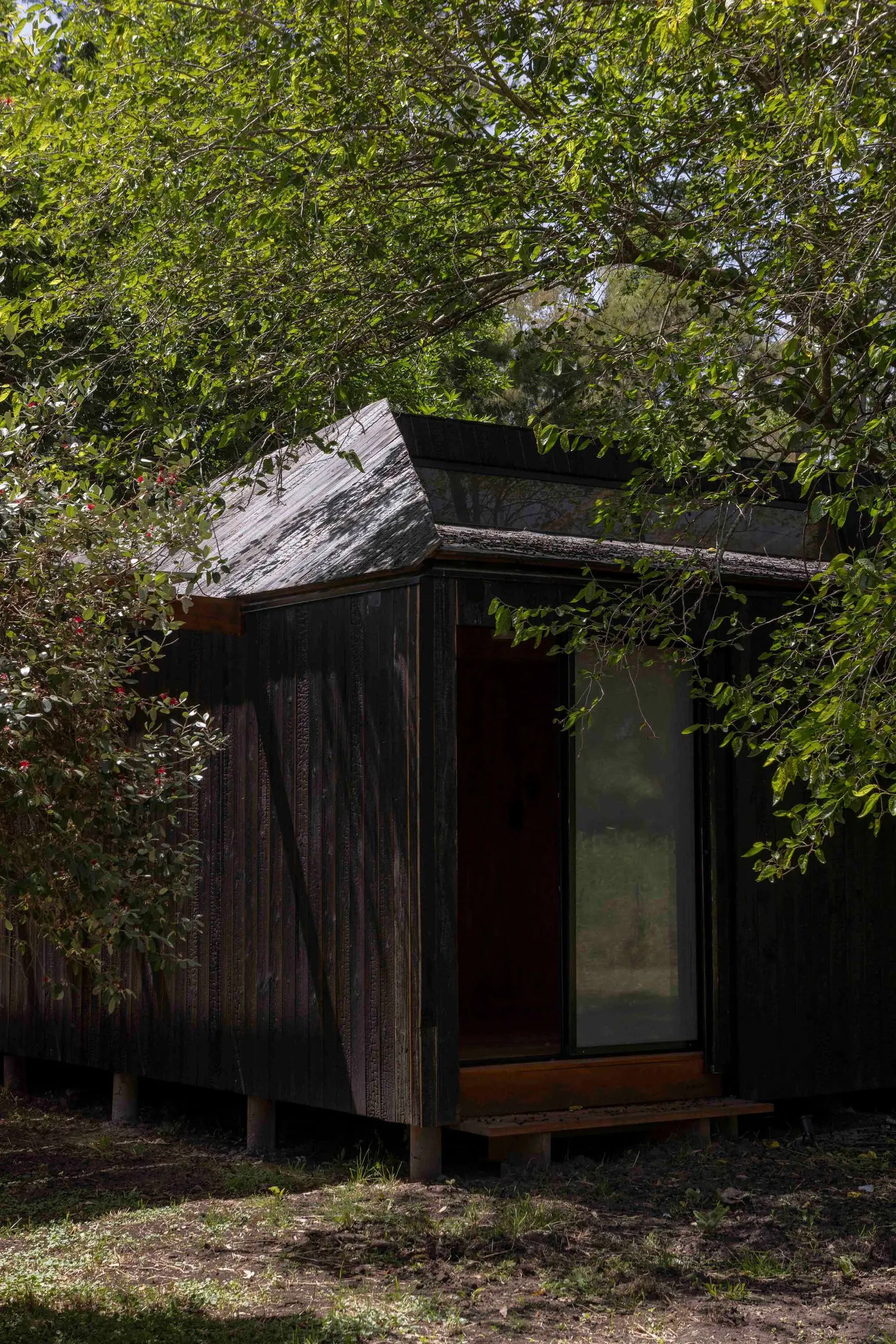 Дом для уикенда среди деревьев в Etchegoyen — проект wasingerbarletti arquitectos