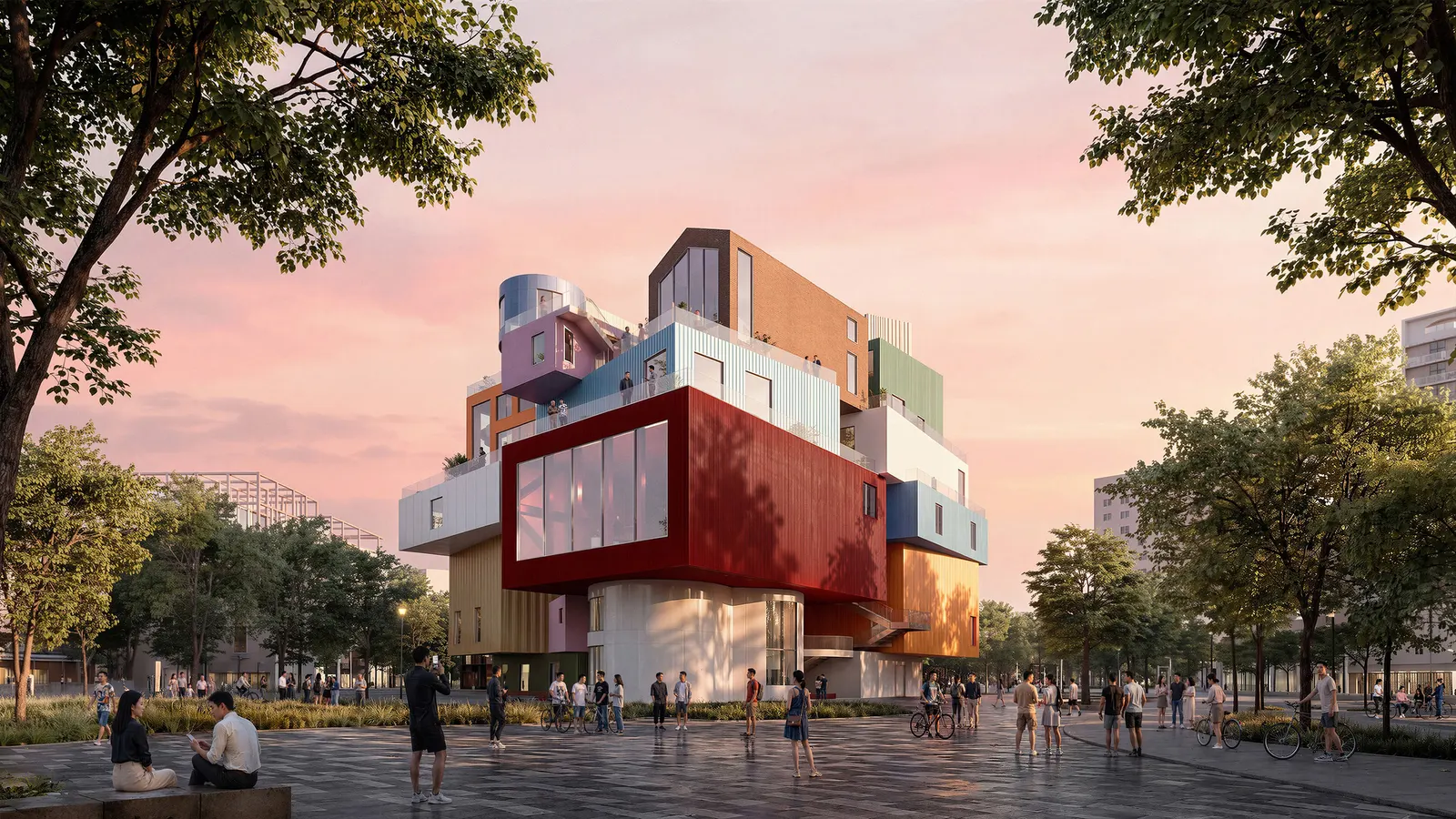 MVRDV представила проект Bihailou Art Village в Шэньчжэне как интерпретацию «вертикальной деревни»
