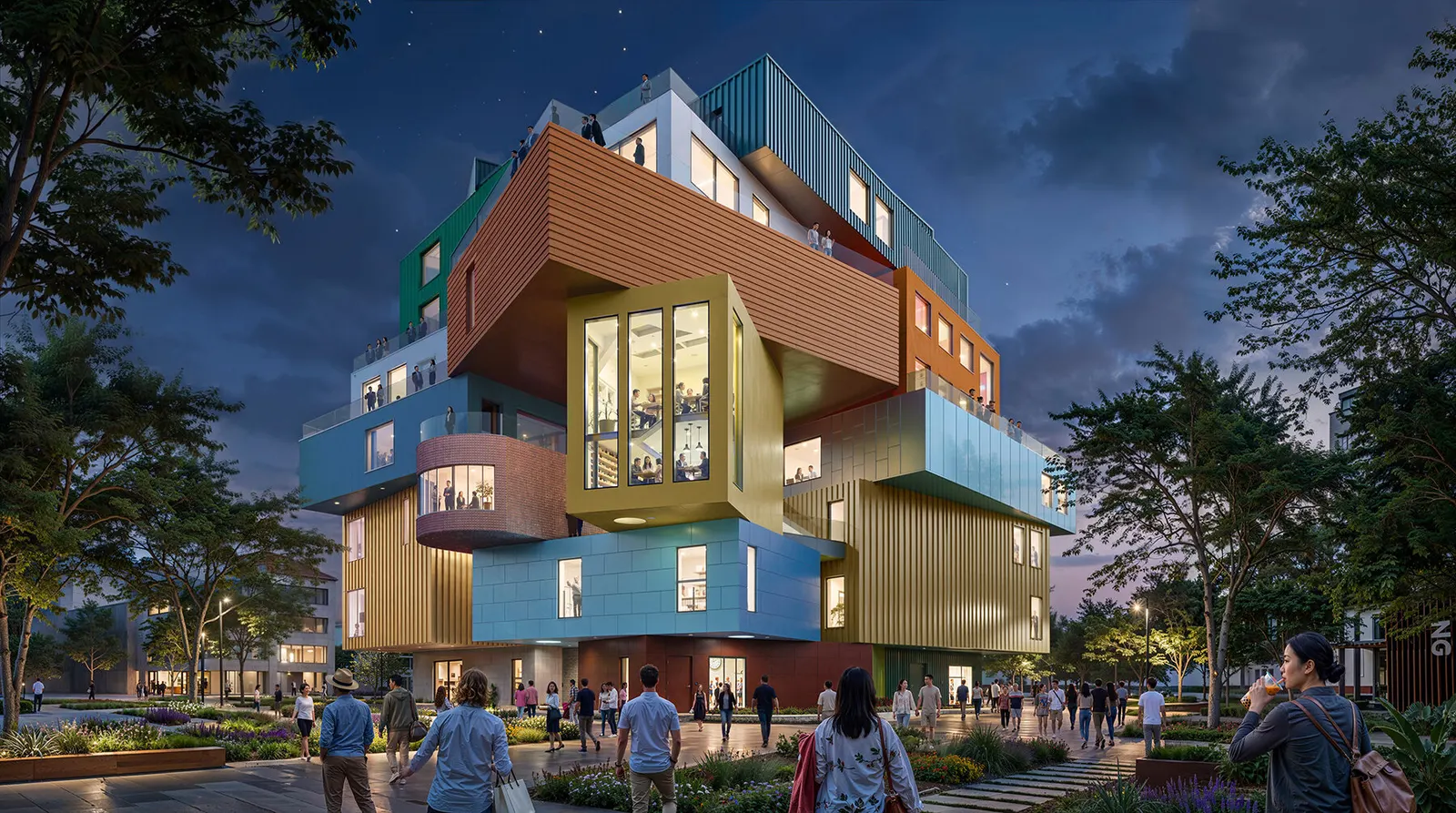 MVRDV воплощает концепцию Vertical Village в Шэньчжэне: культурно-коммерческий комплекс Bihailou Art Village