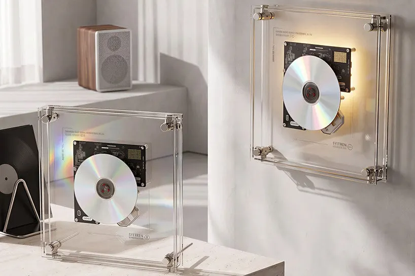 Прозрачный CD‑плеер SYITREN RM1 выставляет обложку альбома на первый план