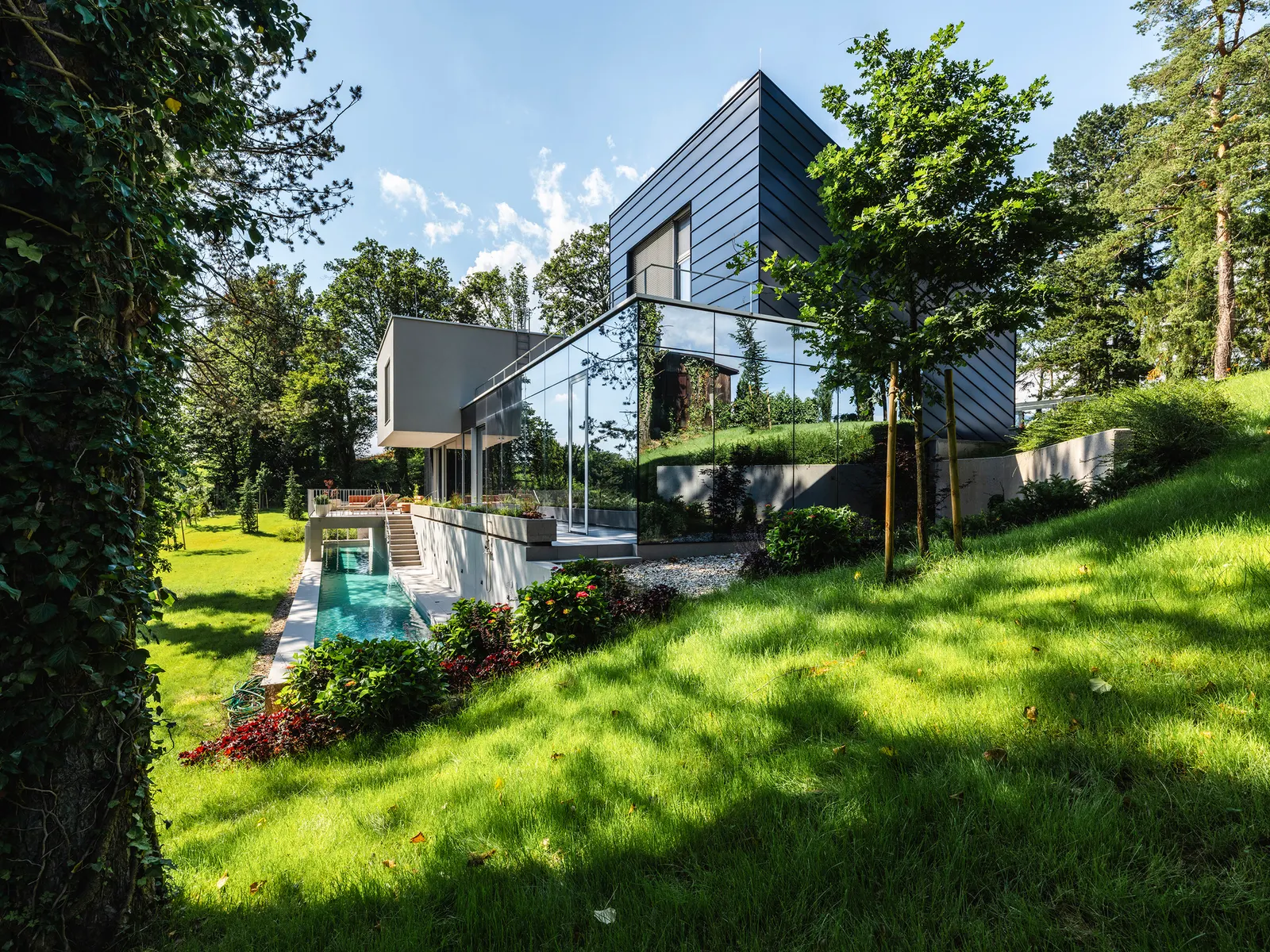 Curious House / FORVM в Загребе: дом, который работает с рельефом и деревьями