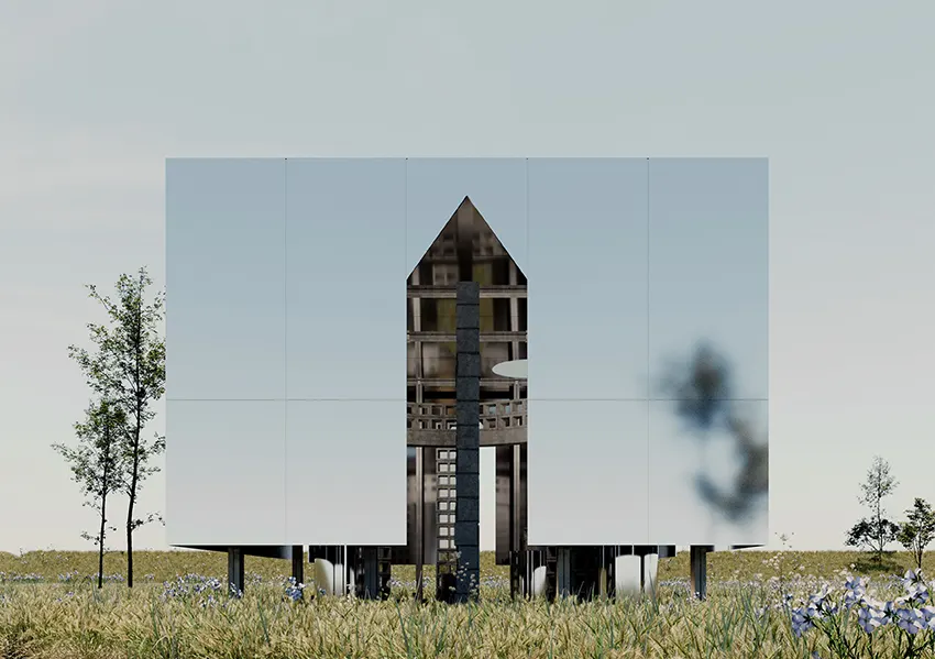 Debris: павильон DAP Studio в Тегеране, собранный из строительных отходов