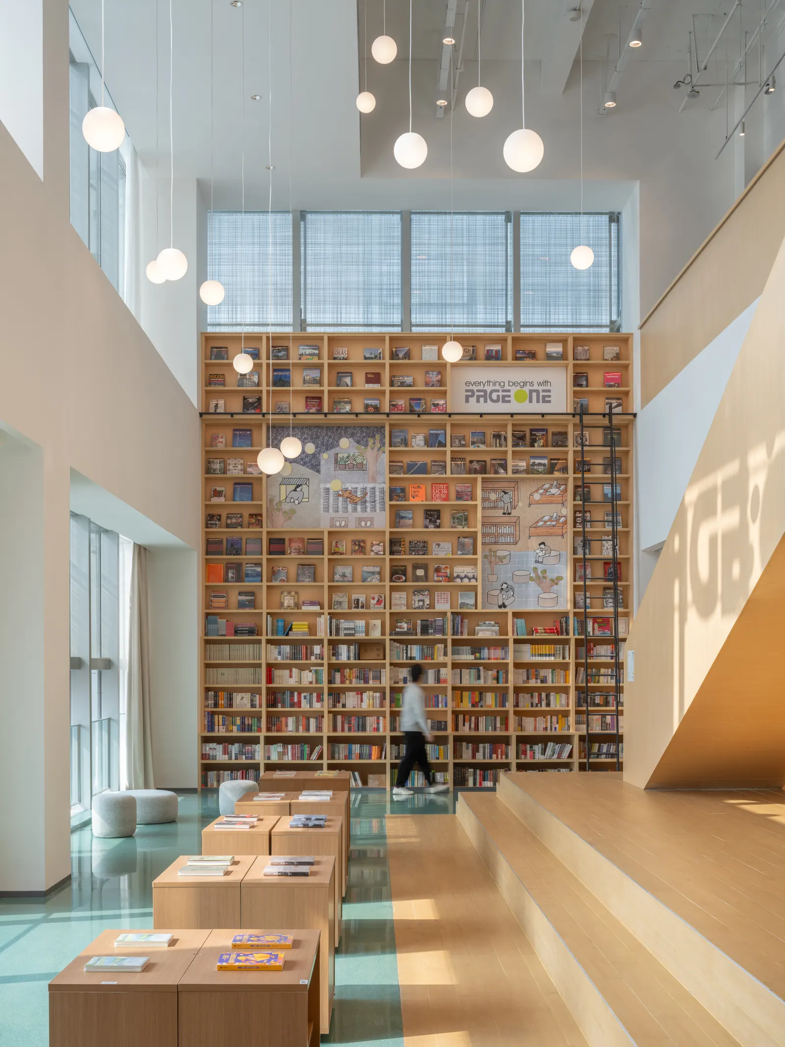 PAGEONE Bookstore at Wuxi Park Station / llLab