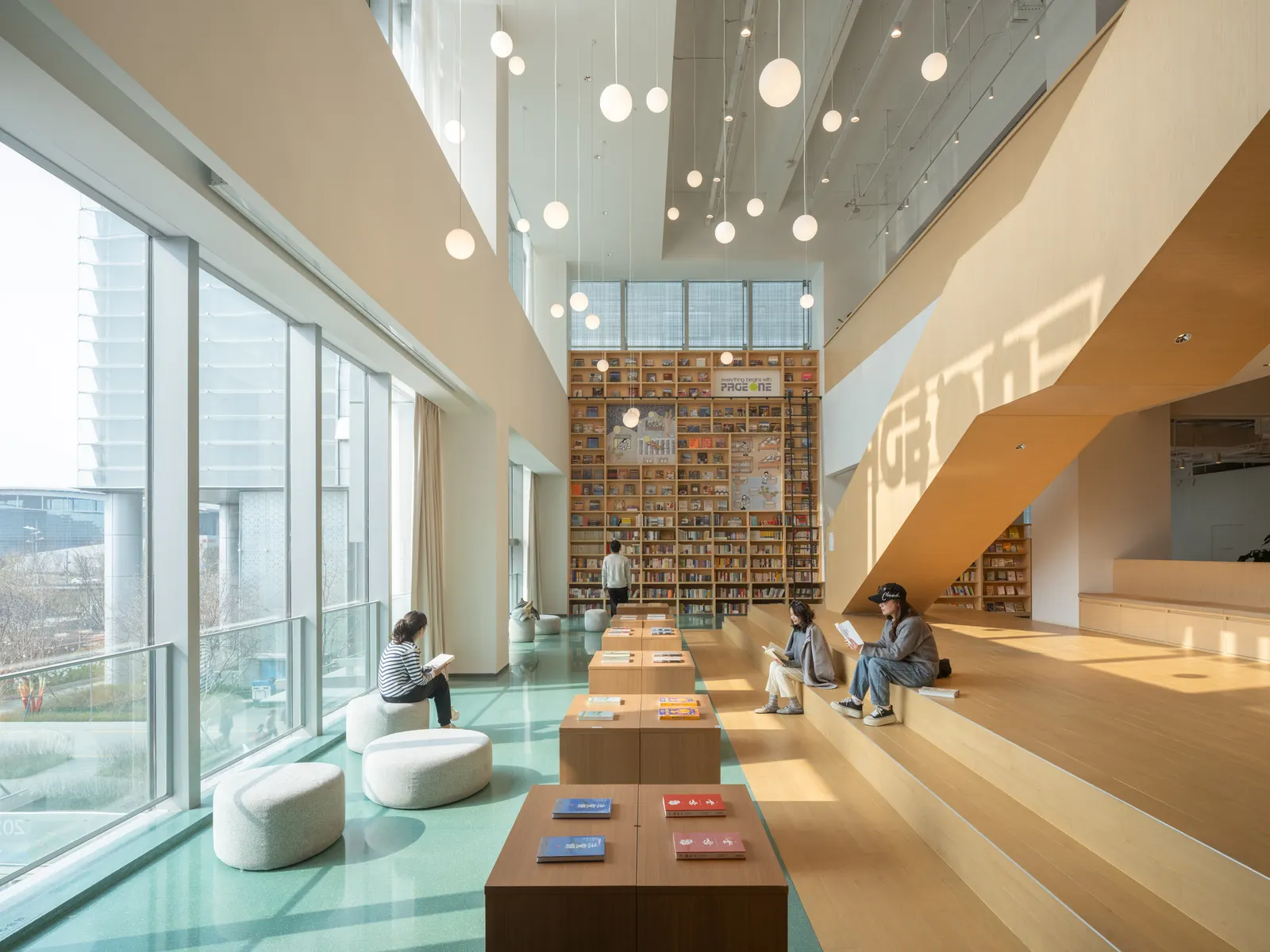 PAGEONE Bookstore at Wuxi Park Station / llLab