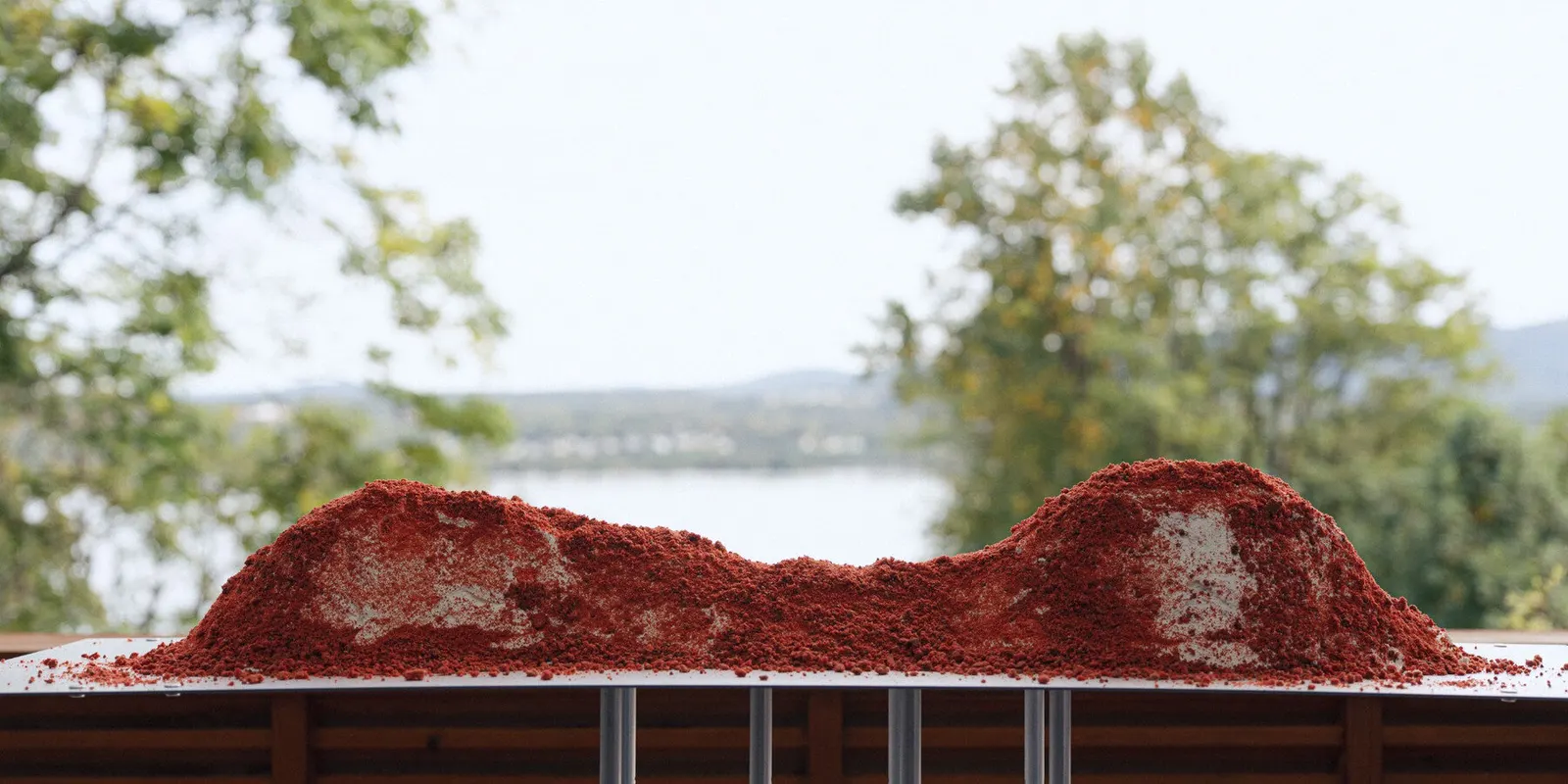 Edible sculptures and modular metal armatures activate Philip Johnson’s Wolfhouse in New York